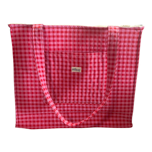 BOSSA XL VICHY MADUIXA (rosa i vermell)