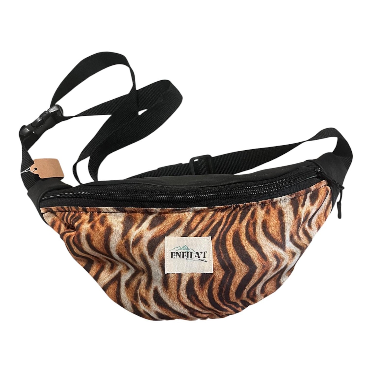 RONYONERA ENFILA'T - ANIMAL PRINT TIGRE COMBINAT AMB polipell NEGRE