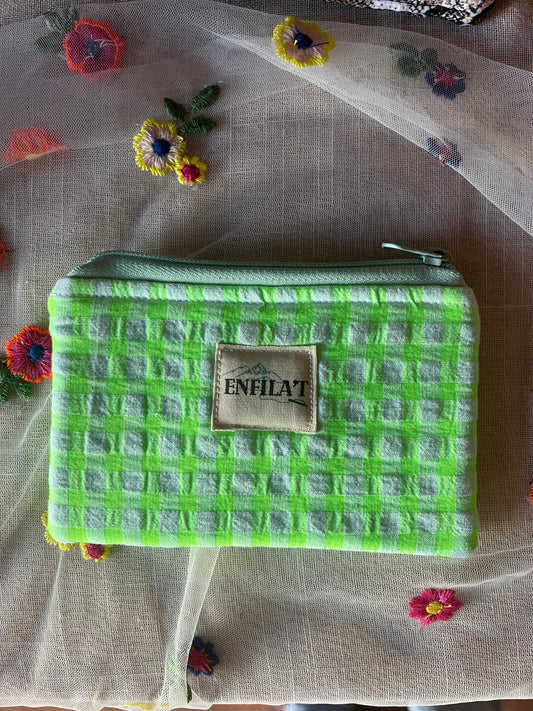 MONEDER SIMPLE VICHY FLUOR VERD I FLORS FLUOR VERD