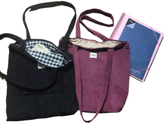 TOTEBAG REVERSIBLE - VICHI MADUIXA ROSA I VERMELL