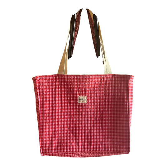 BOSSA XL VICHY MADUIXA 2 (rosa i vermell)