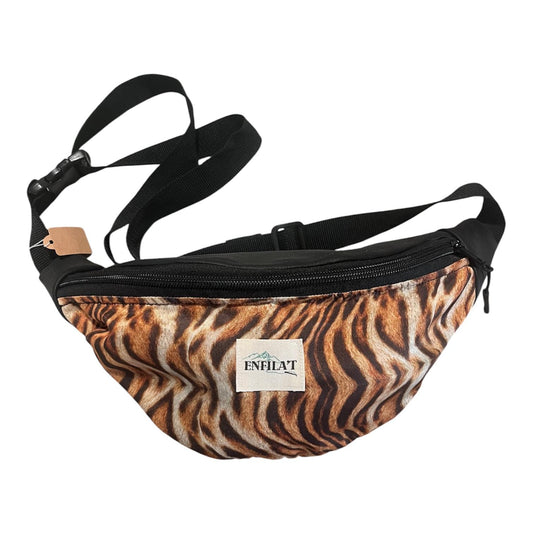 RONYONERA ENFILA'T - ANIMAL PRINT TIGRE COMBINAT AMB  polipell NEGRE