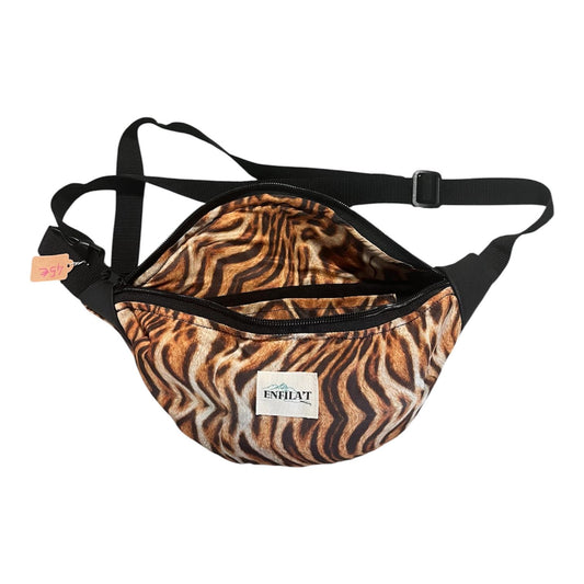 RONYONERA ENFILA'T - ANIMAL PRINT TIGRE COMBINAT AMB  polipell NEGRE