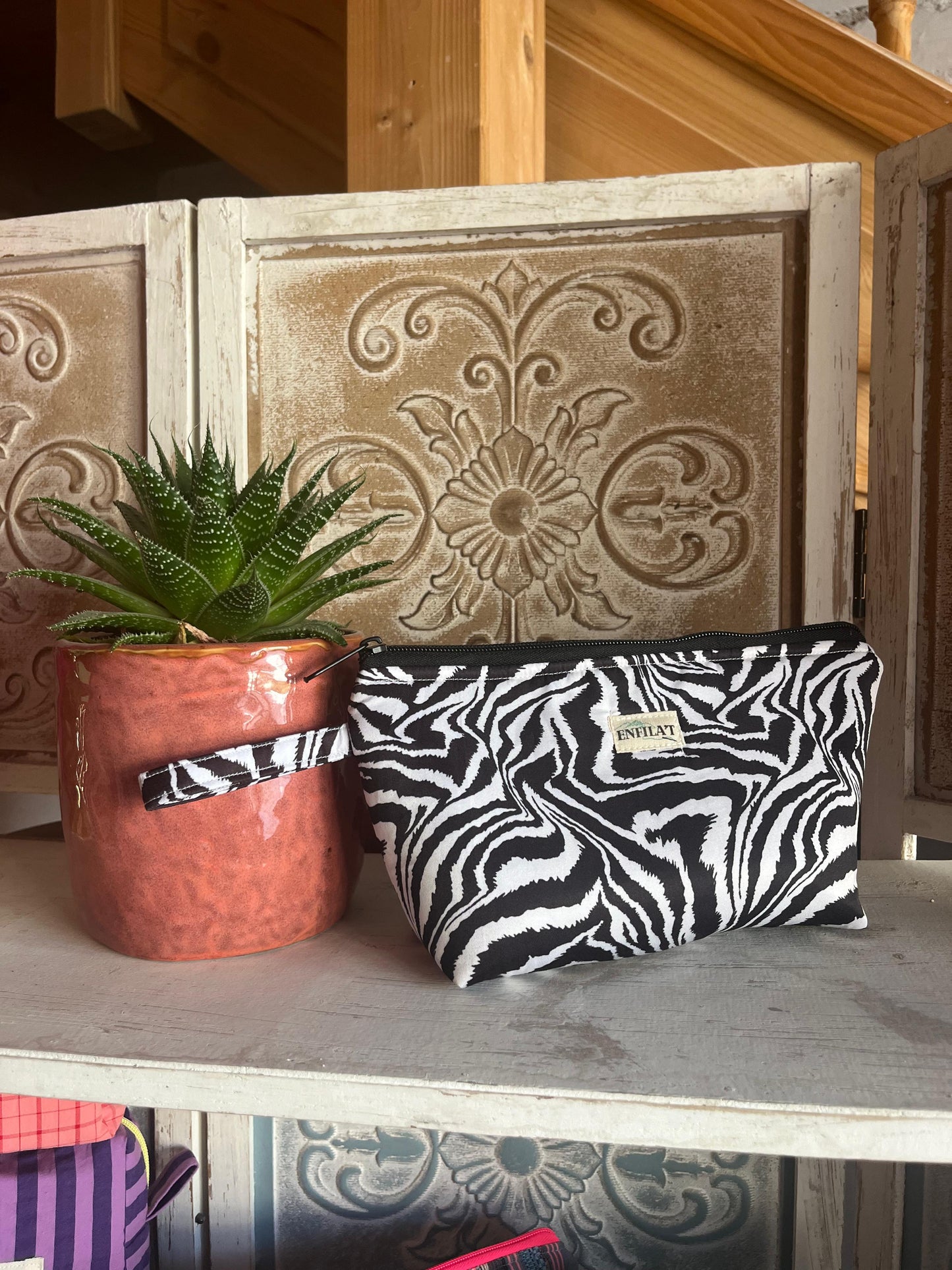 NECESSER BASE TRIANGULAR MIDA ESTÀNDARD - animal print ZEBRA