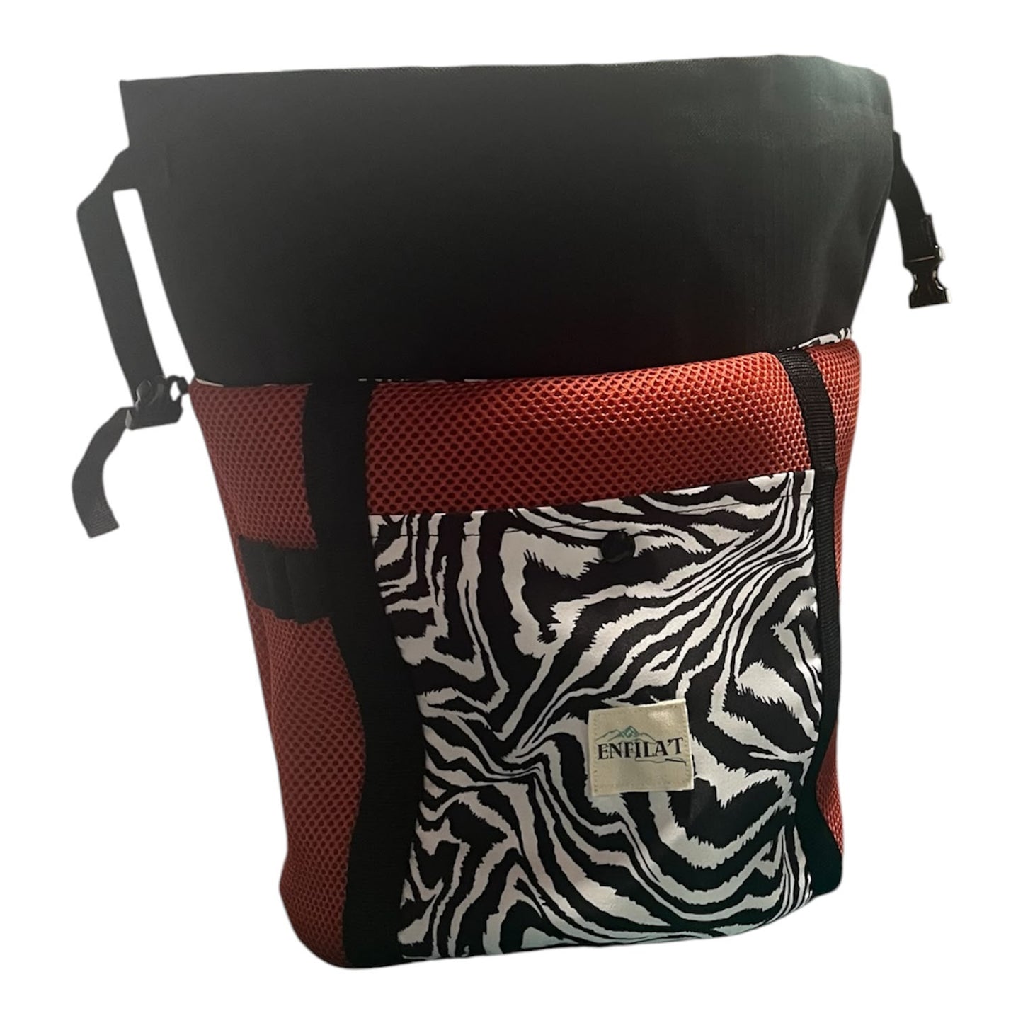 MAGNESIERA ESCALADA BLOC -TELA MESH taronja i zebra